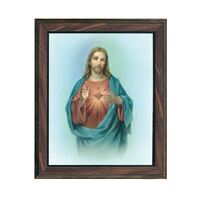 Wood Frame - Sacred Heart Jesus