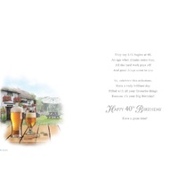 Card - 40th Birthday Garden