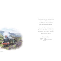 Card - 80th Birthday Male Train