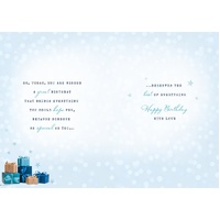 Card - Birthday Son Gifts and Balloons