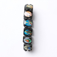 Bracelet Wooden Saint Images (Assorted Colours)