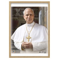 Wood Frame - Pope Leo XIV