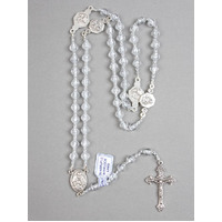Rosary Plastic Annunciation Blue - 7mm Beads