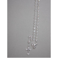 Rosary Blue Crystal Aurora Borealis - 4mm Beads