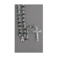 Rosary Crystal Aurora Borealis Pink - 7mm Beads