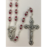 Rosary Crystal Red with Diamentes