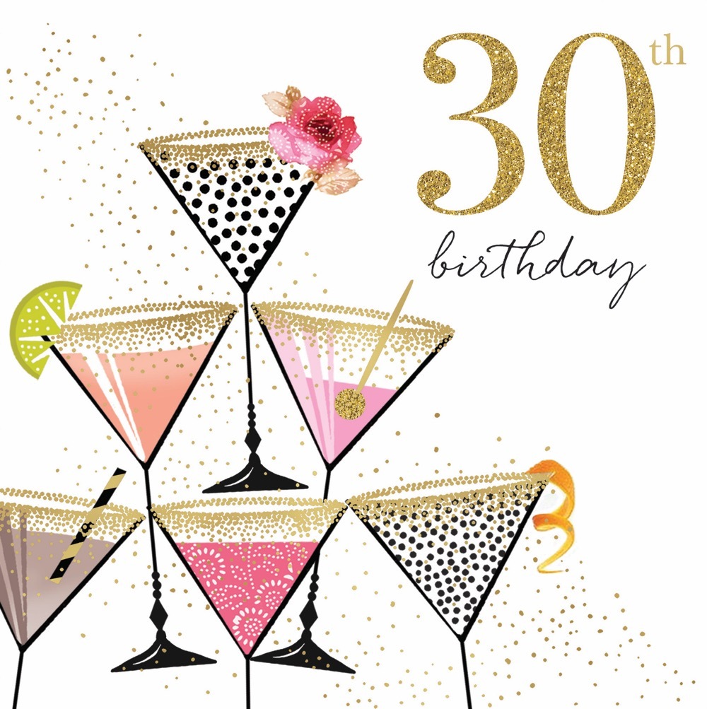 Card 30th Birthday Cocktails Gatto Christian Shop Card 30th Birthday Cocktails Gatto Christian Shop