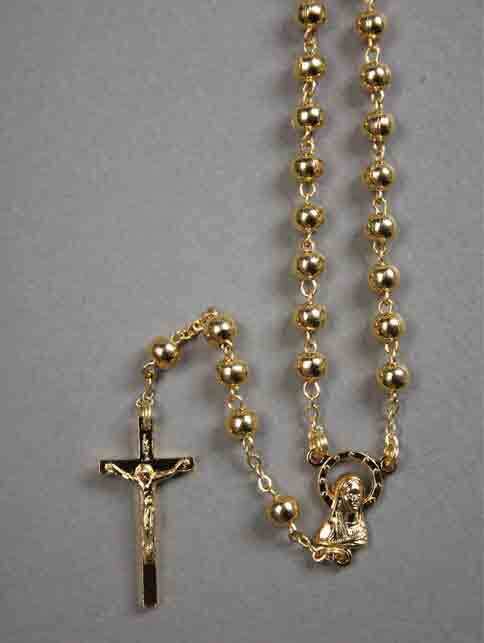 Beautiful Rosary 10K Gold 16 1/2 Necklace & Cross Pendant Super Sweet Great  Gift Idea - Etsy