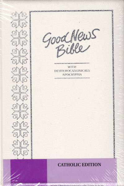 Good News Bible Catholic Revised White Vinyl