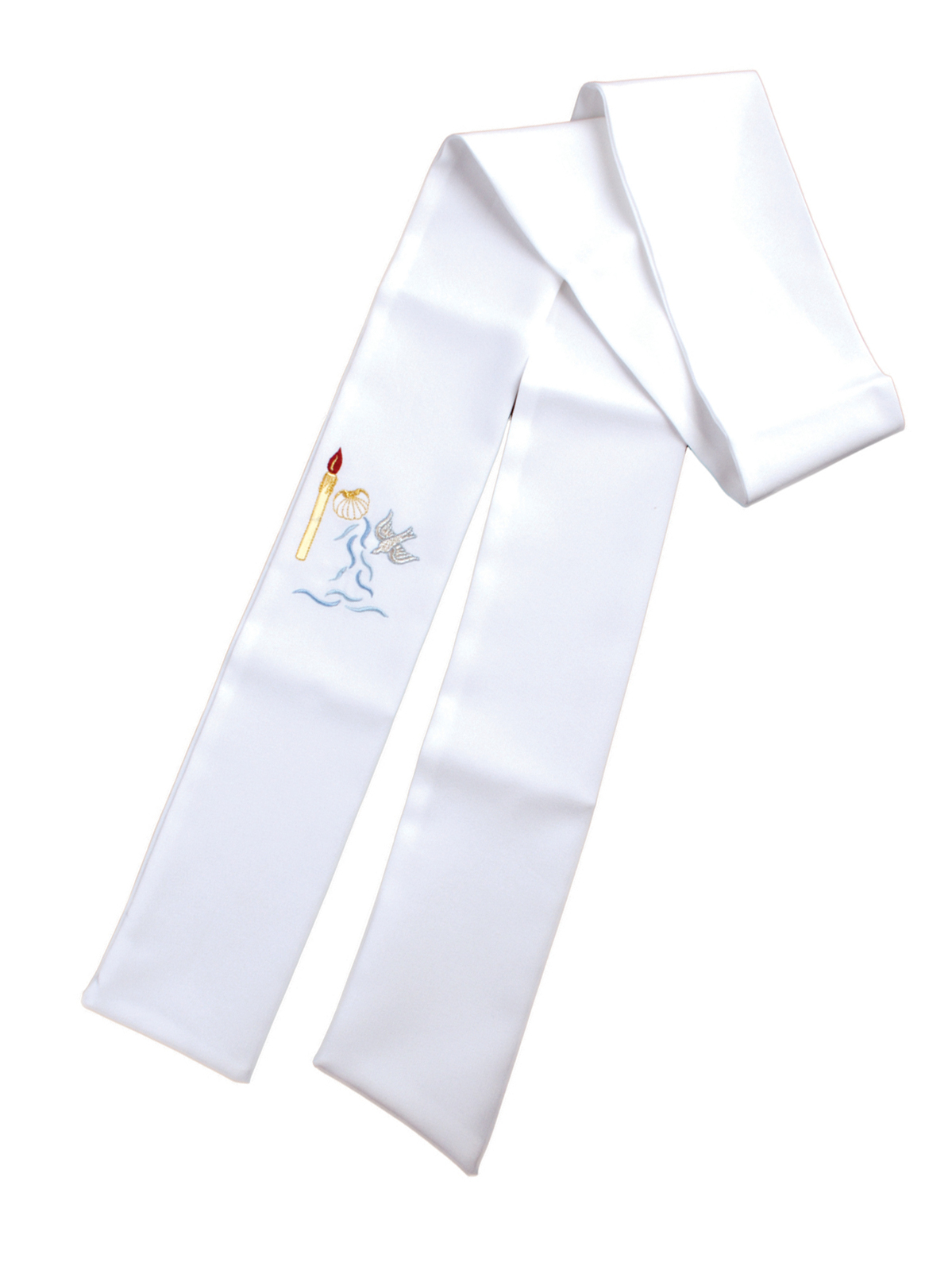 Baptism Stole - Candle/ Shell / Dove
