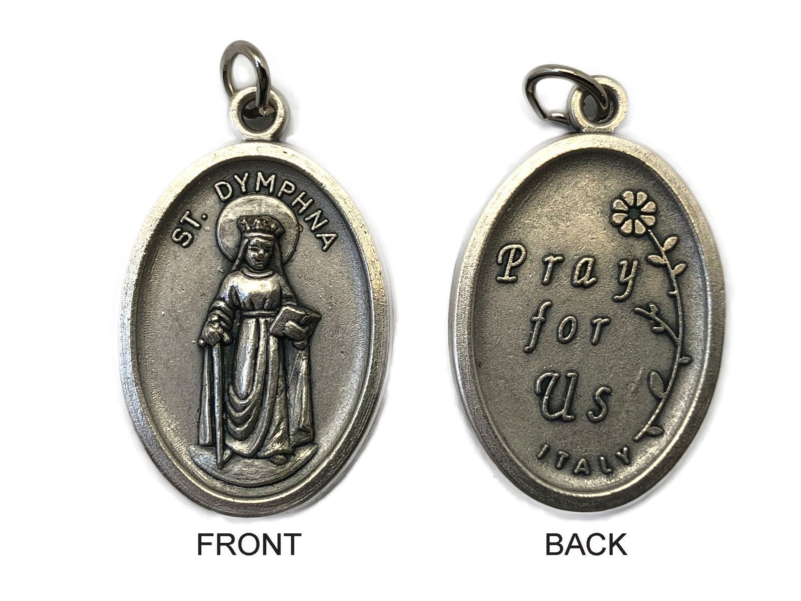St Dymphna Religious Medal | Gatto Christian Shop