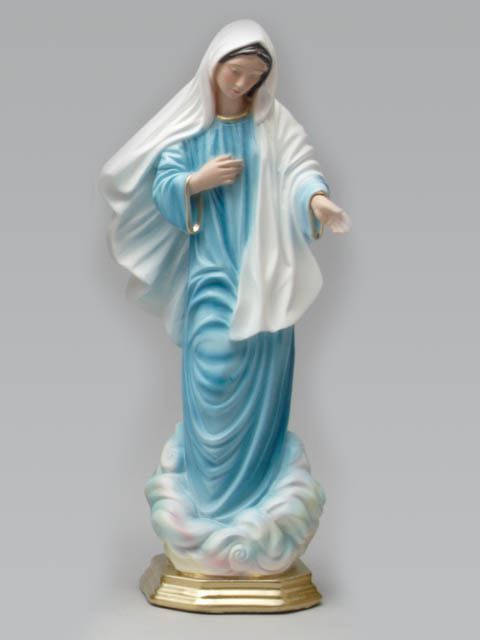 Statue Plaster Our Lady Medjugorje (30cm) | Gatto Christian Shop