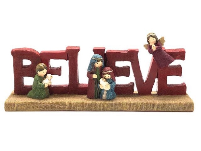 Resin Nativity Piece - Believe
