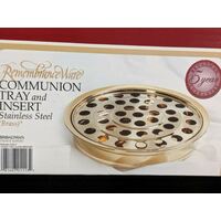 Communion Tray and Disk -  Brass