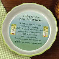 Pie Ceramic Plate - Recipe Amazing Woman