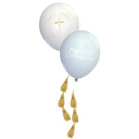  Botanical Celebration Latex Balloons - Blue