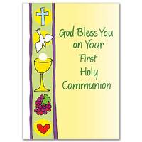 Card - God Bless You on your First Holy Communion