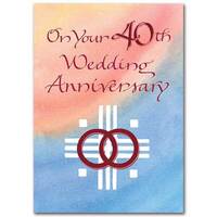 Card - 40th Wedding Anniversary