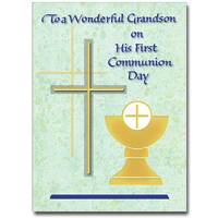 Card - Wonderful Grandson on his First Holy Communion
