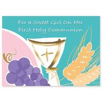 Card - Sweet Girl On Her First Holy Communion