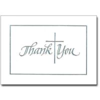 Thank You Notes - Silver Pkt 12