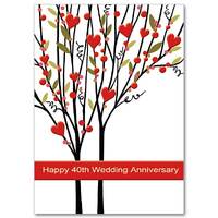 Card - 40th Wedding Anniversary