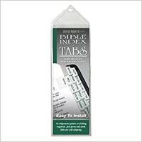 Bible Tabs Slim Line Silver with Black Titiles - Non-Catholic