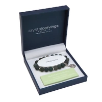 Bracelet Tree of Life - Moss Green Agate Matte