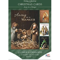 Boxed Cards Christmas - Away in a Manger, KJV