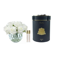 Thirteen White Rose Bud Perfumed Flower Bouquet