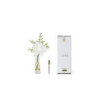 Summer Rose White Clear Vase