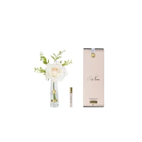 Summer Rose Pink Blush Clear Vase