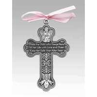 Baby Crib Cross - Bless the Child Pink