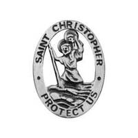 Lapel Pin St Christopher (Carded) - Pewter