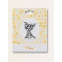 Lapel Pin- Angel Pewter Cheer