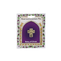 Lapel Pin - Gold Cross/Chalice