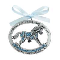 Crib Medal - Blue Rocking Horse