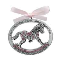 Crib Medal - Pink Rocking Horse