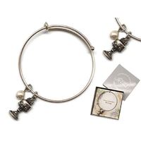 Bracelet Expandable Silver - Pearl and Chalice