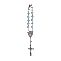 Car Rosary with Birthstone - Acquamarine