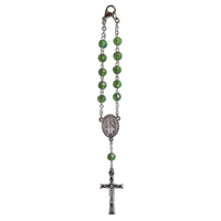 Car Rosary with Birthstone - Emerald
