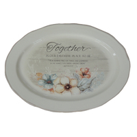 Serving Ceramic Plate - Together in our place....
