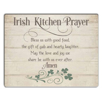 Cutting Board Glass Mini - Irish Kitchen Prayer