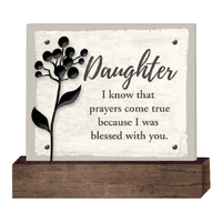 Wildflower Wood Plaque - Daughter