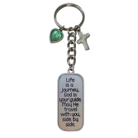 Keyring Tag Gemstone - Life is  Journey