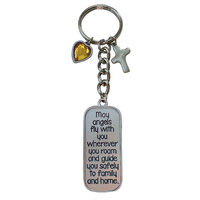 Keyring Tag Gemstone - May Angels Fly