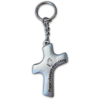 Keyring Cross Shape - Prayer Changes Everything