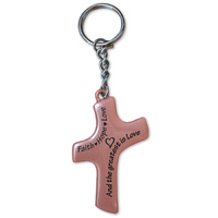 Keyring Cross Shape - Faith Hope Love