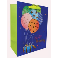 Gift Bag Large Blue with Balloons