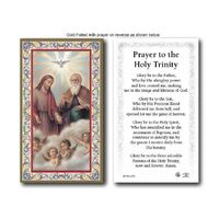 Holy Card 734  - Prayer to the Holy Trinity - Gold Edge